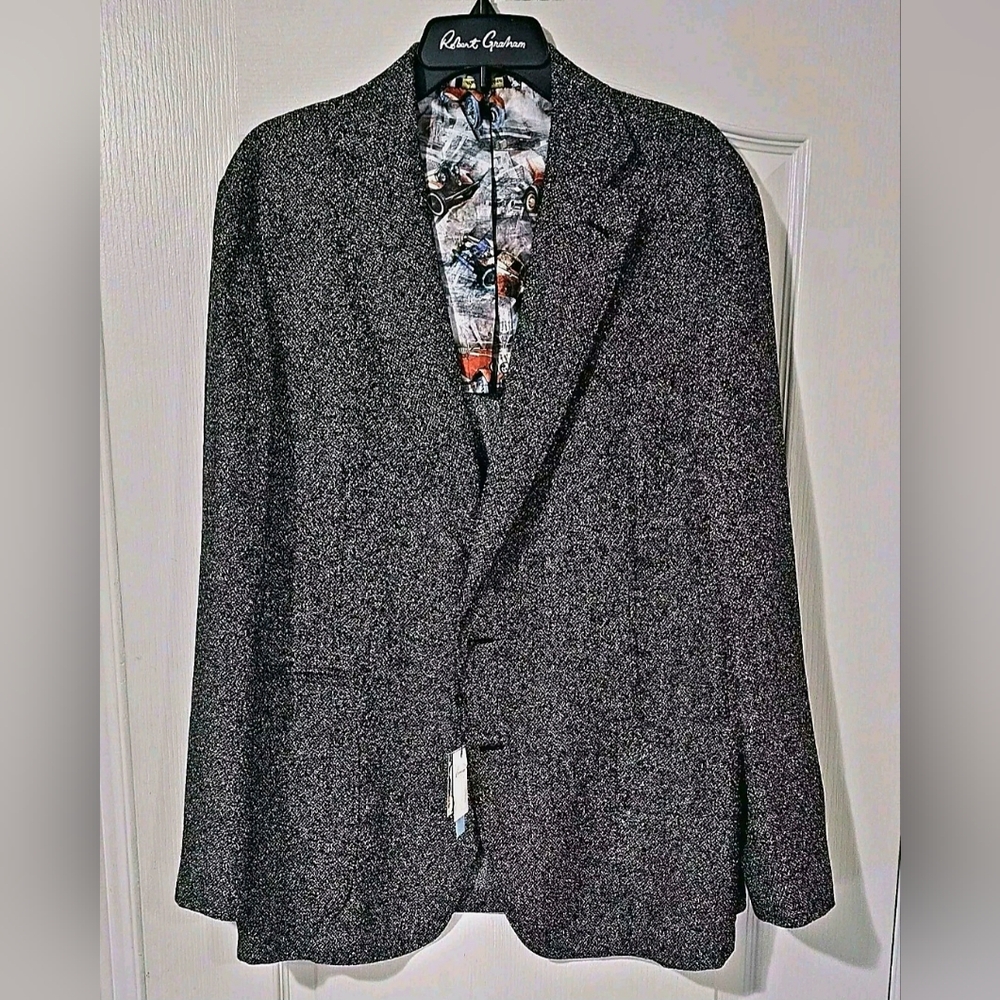 Robert Graham Sports Coat New With Tags Size 46 Tailored Fit.